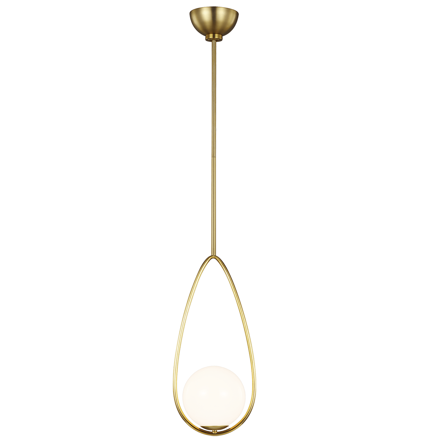 Burnished Brass / White Glass
