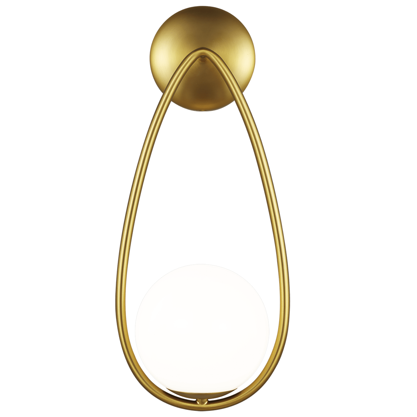 Burnished Brass / White Glass