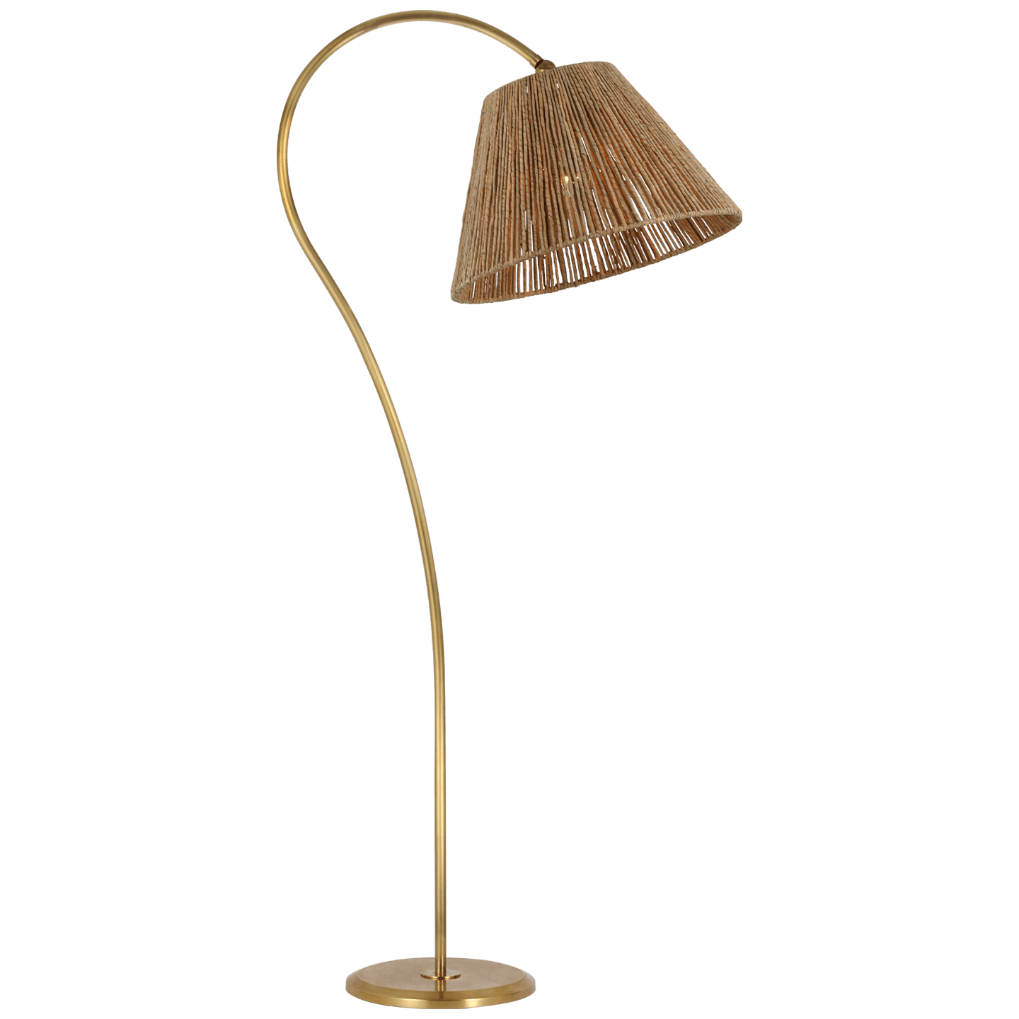 Ottone Antico Lavorato a Mano / 20.3cm x 45.7cm x 30.5cm Abaca Naturale