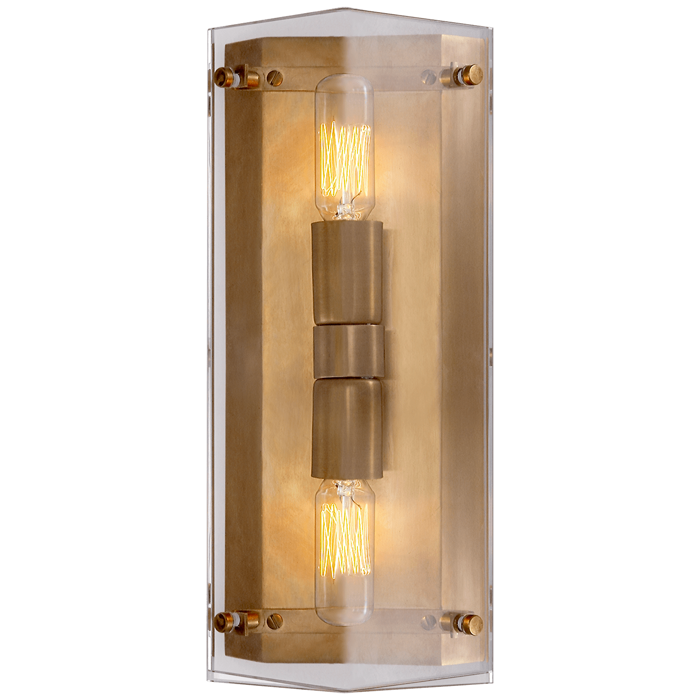Crystal and Hand-Rubbed Antique Brass
