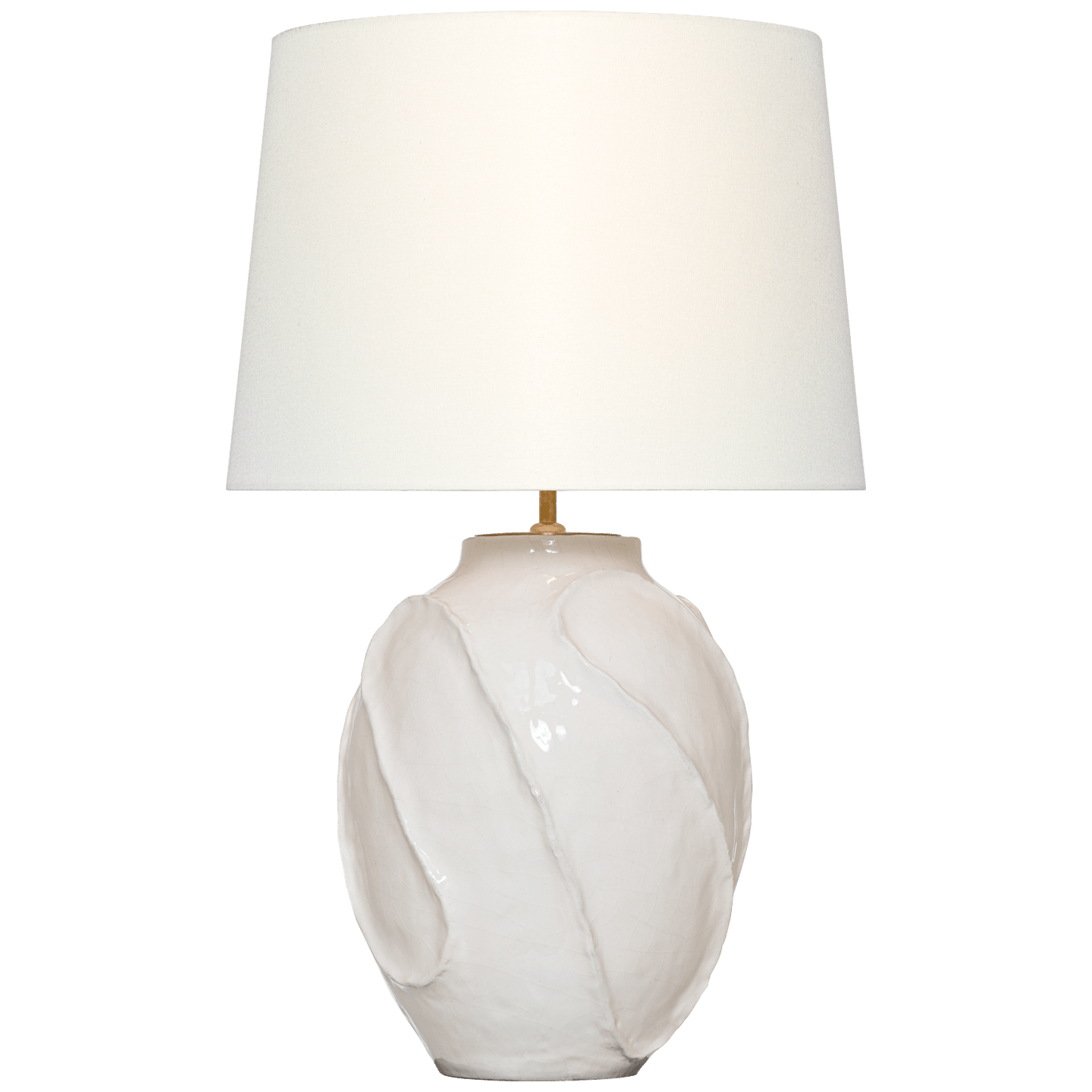 Glossy White Crackle / 36.8cm x 43.2cm x 30.5cm Linen
