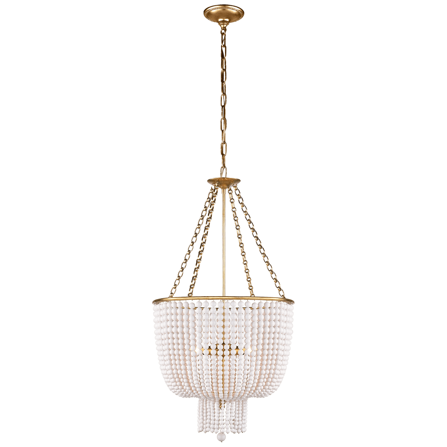Hand-Rubbed Antique Brass / White Acrylic