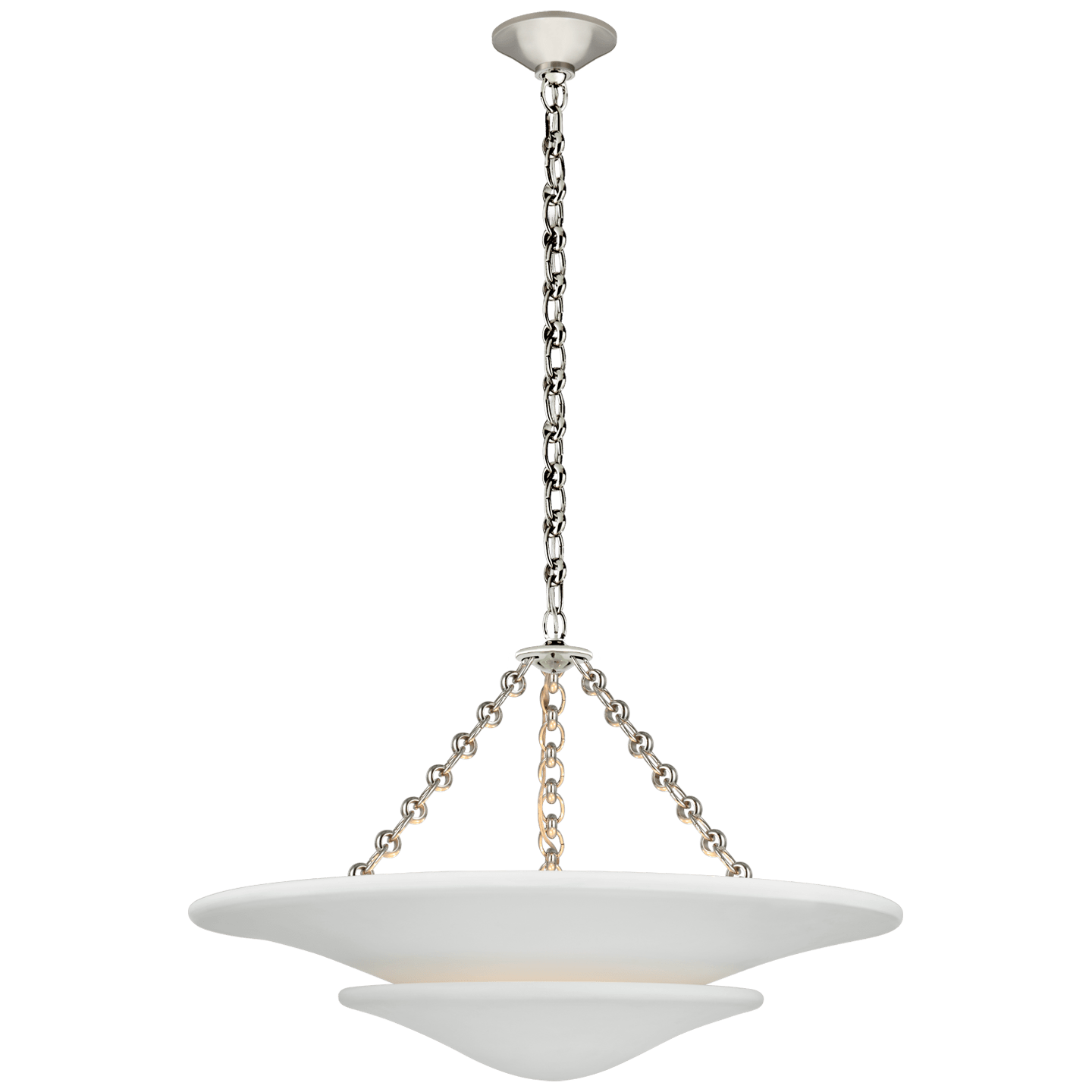Polished Nickel / Plaster White