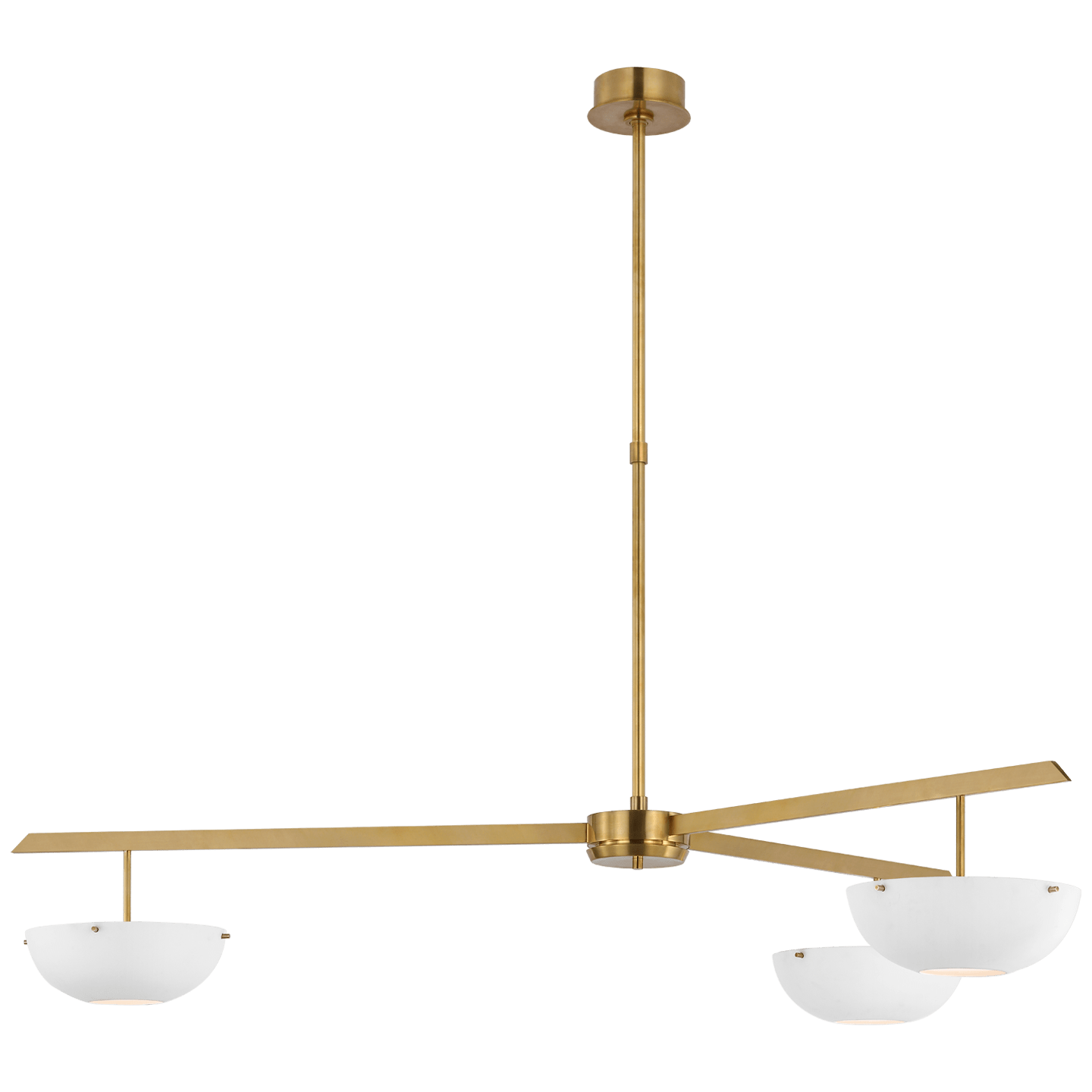 Hand-Rubbed Antique Brass / Matte White