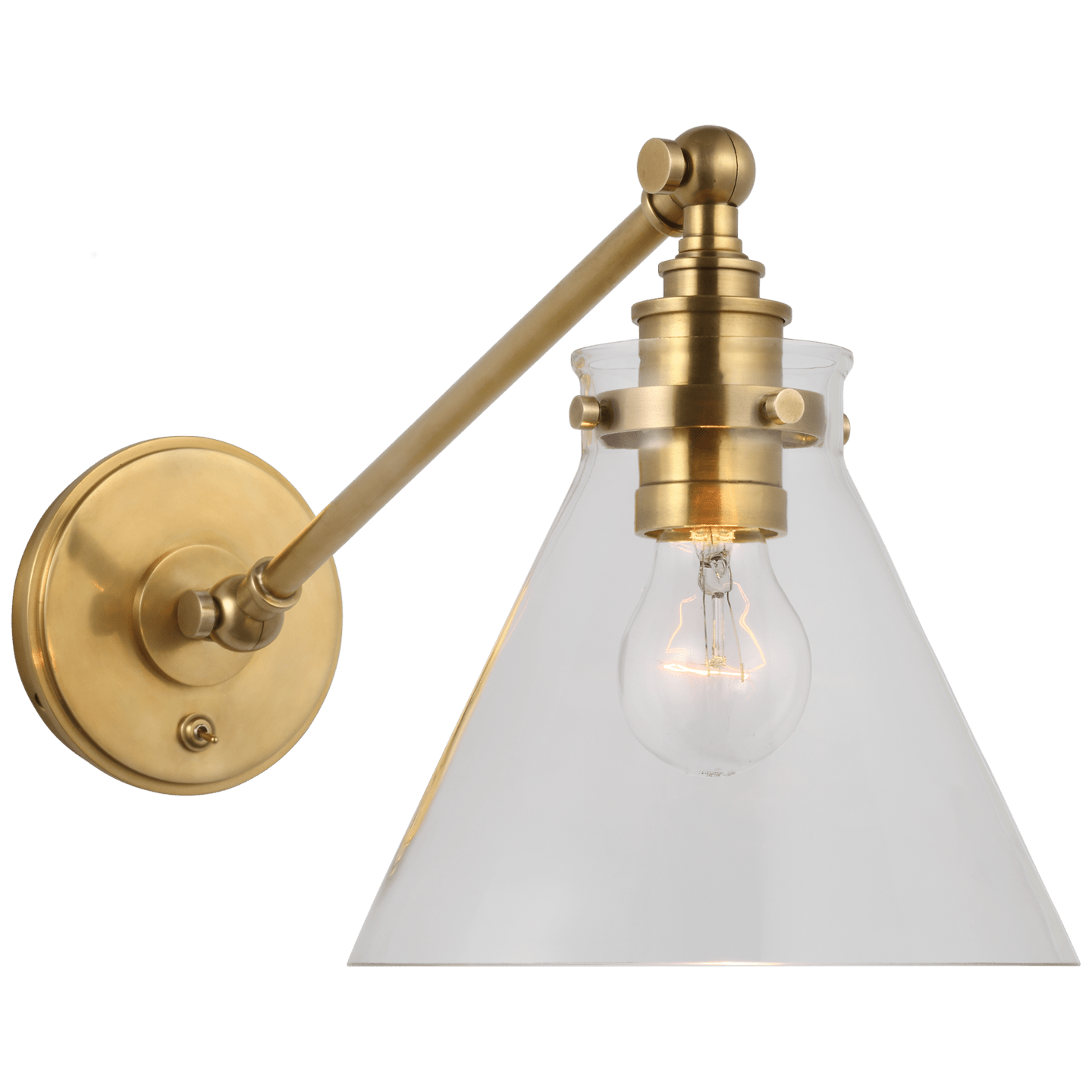 Antique-Burnished Brass / Clear Glass