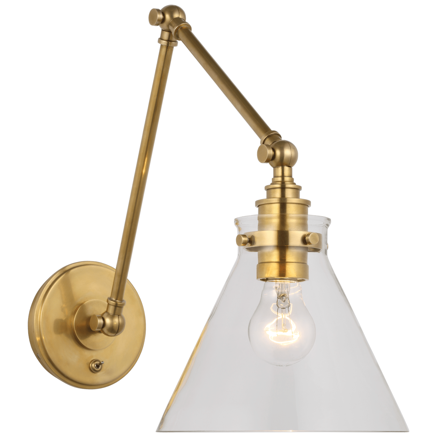 Antique-Burnished Brass / Clear Glass