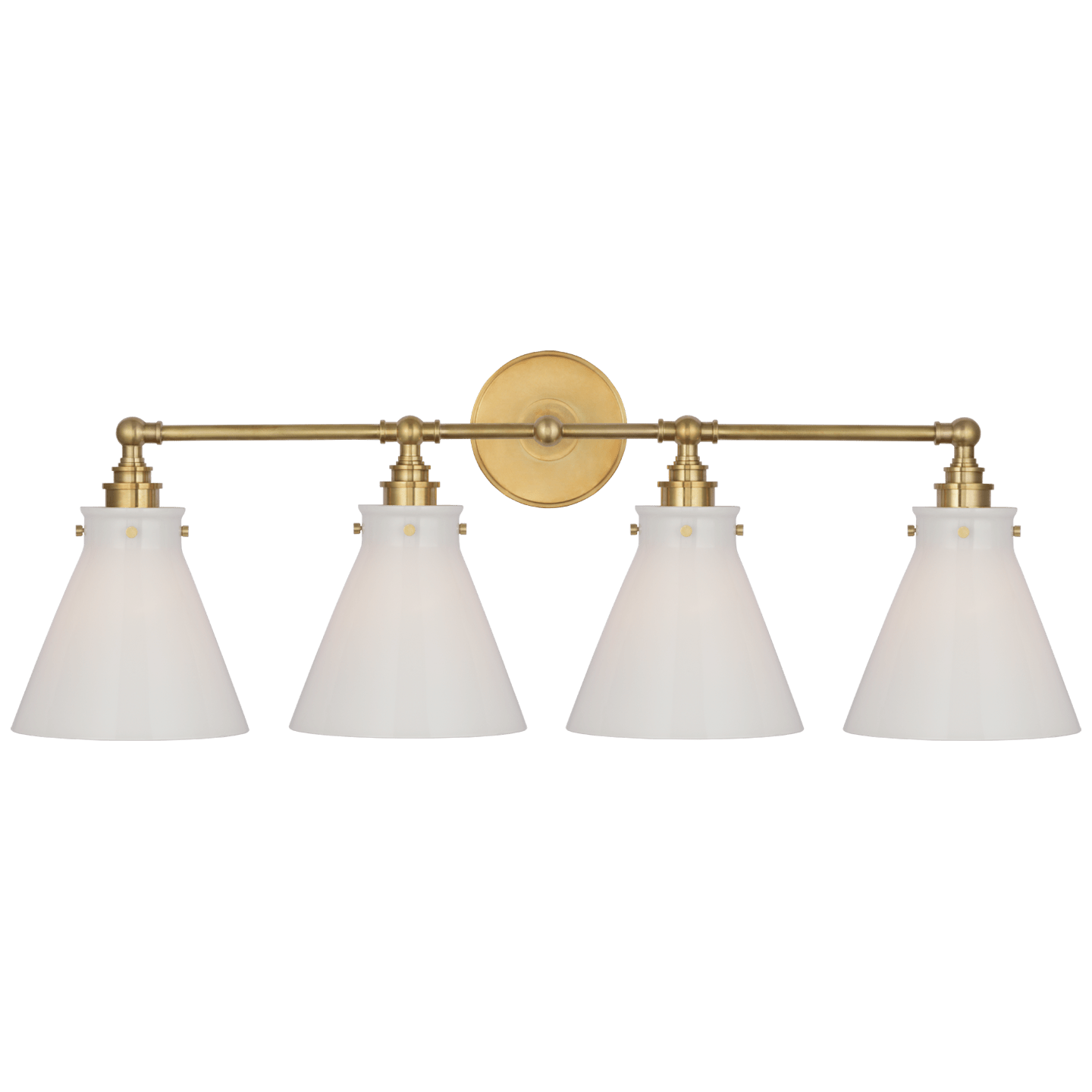 Antique-Burnished Brass / White Glass