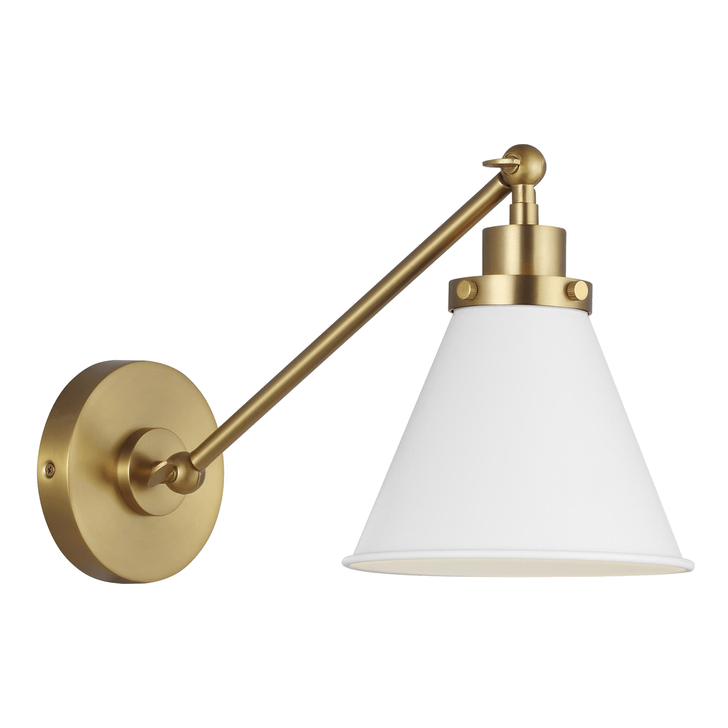 Matte White and Burnished Brass / Matte White