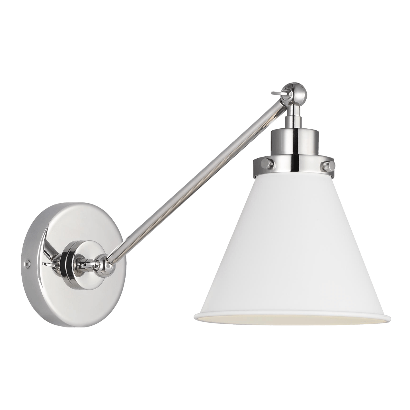 Matte White and Polished Nickel / Matte White