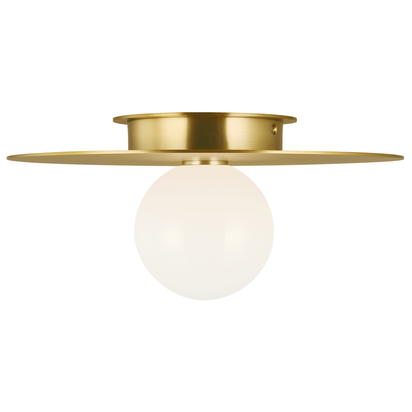Burnished Brass / White Glass