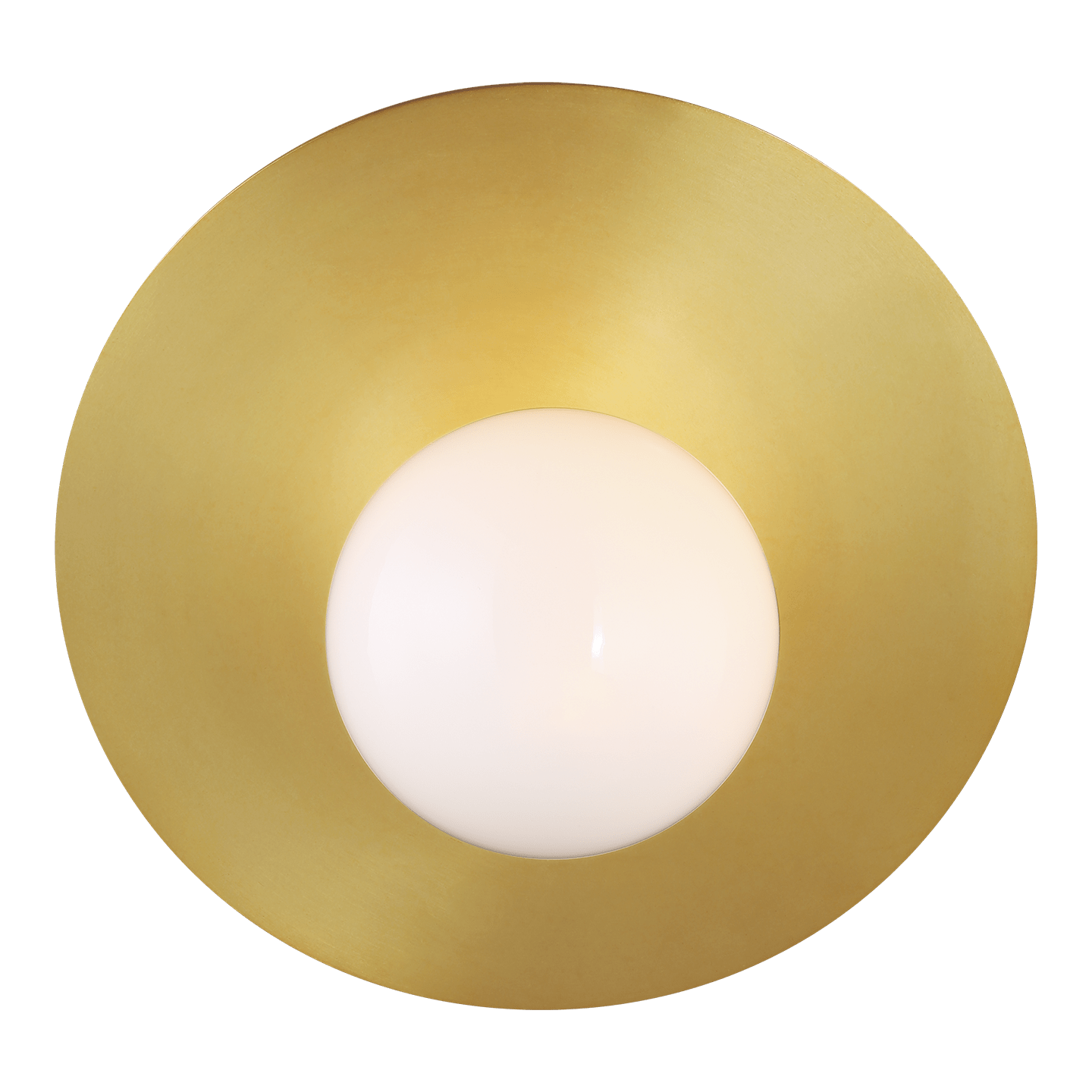 Burnished Brass / White Glass