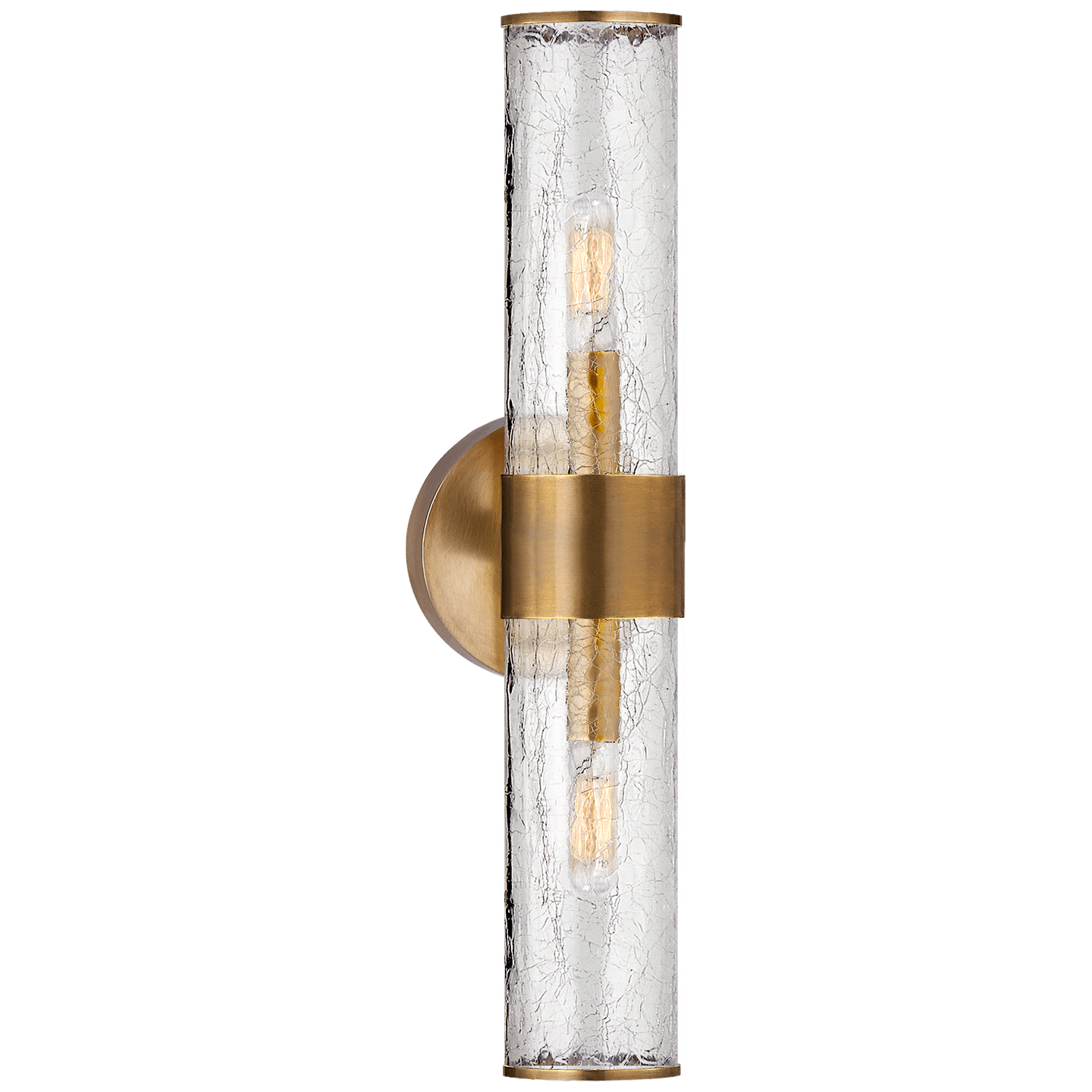 Antique-Burnished Brass / Crackle Glass