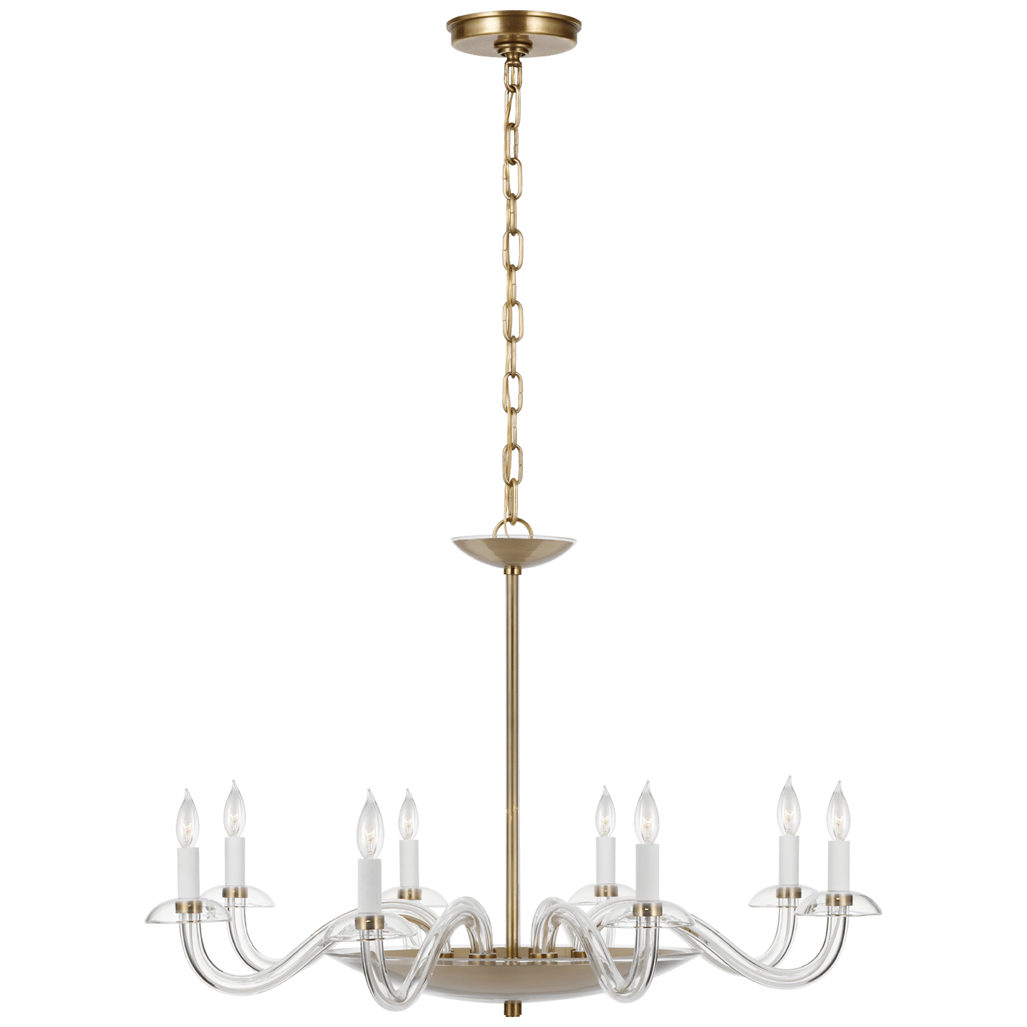 Clear Glass and Hand-Rubbed Antique Brass