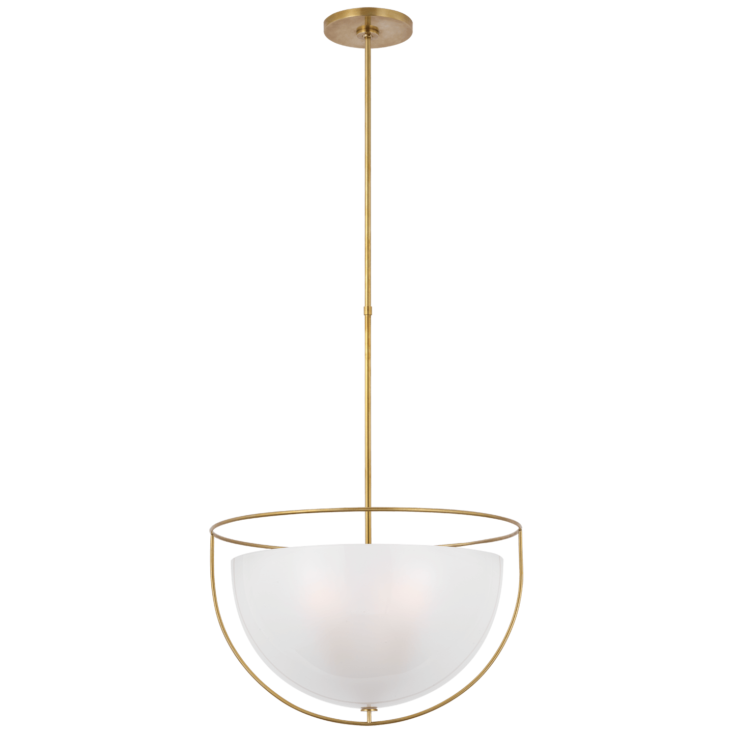 Hand-Rubbed Antique Brass / Frosted Glass