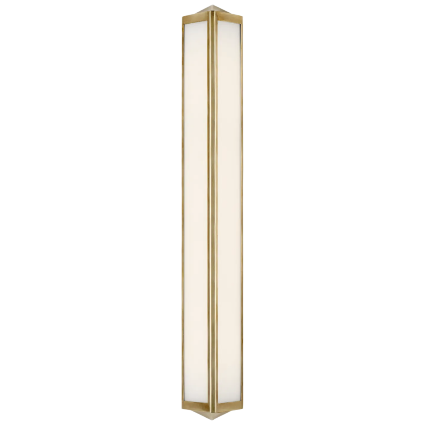 Natural Brass / White Glass