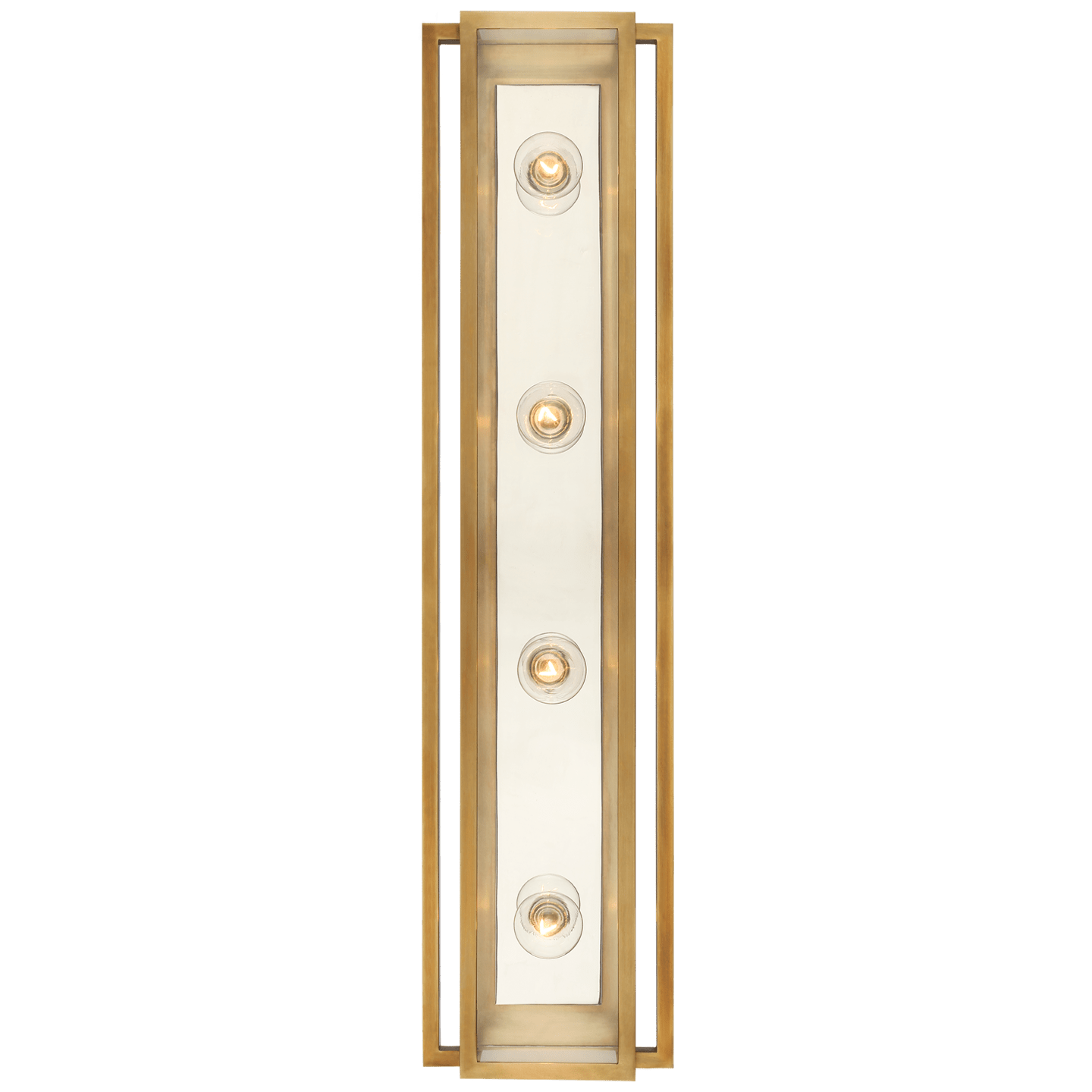 Hand-Rubbed Antique Brass and Polished Nickel / Clear Glass