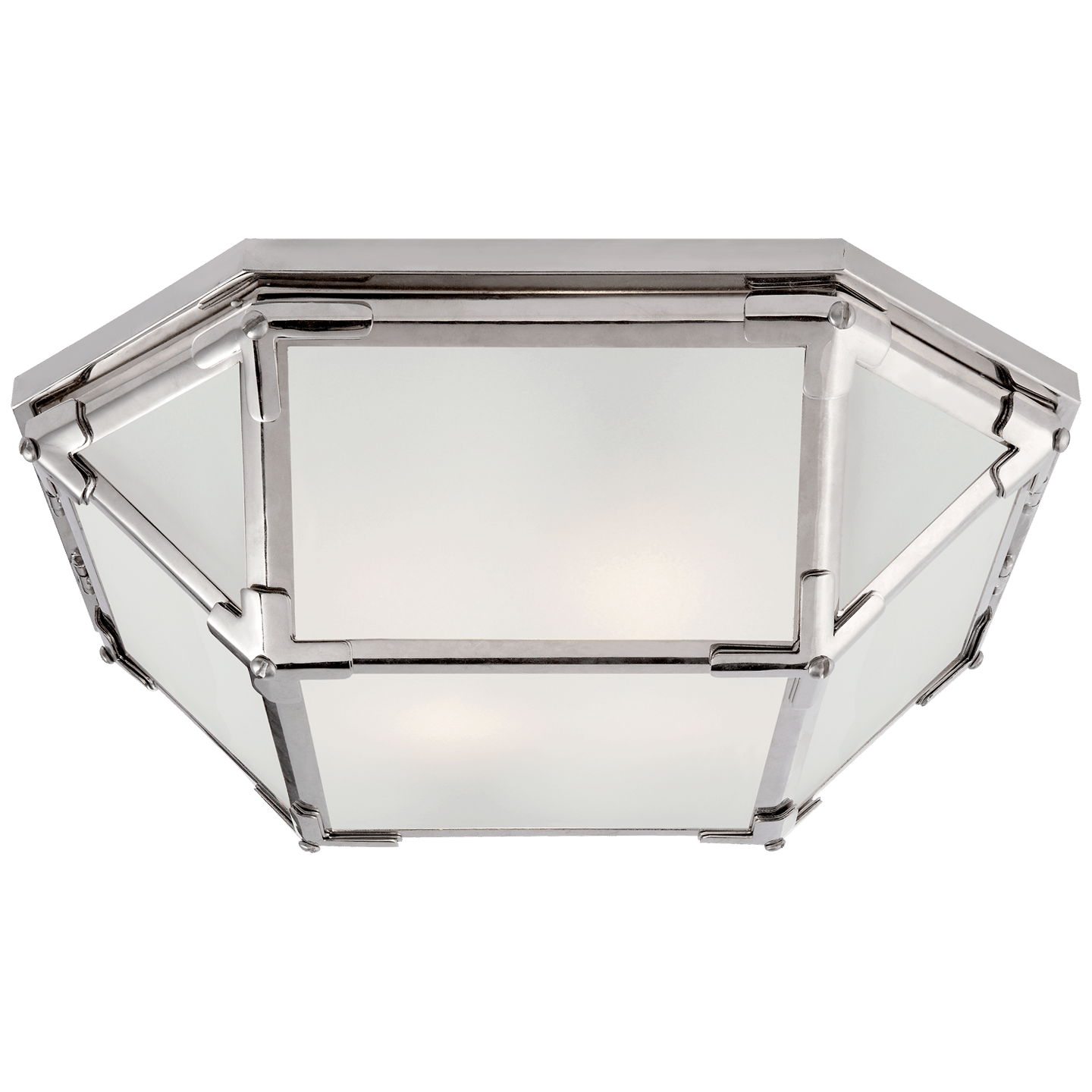 Polished Nickel / Frosted Glass
