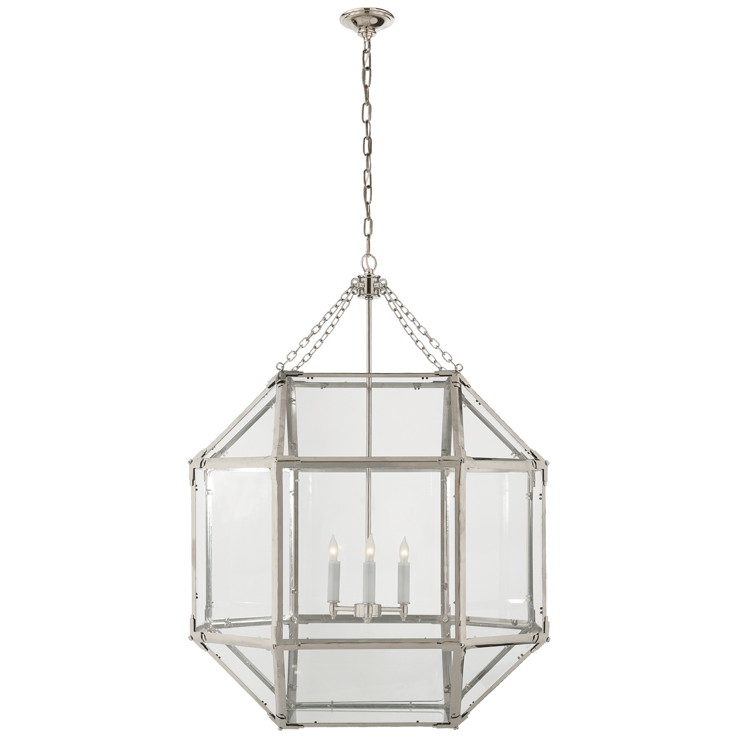 Polished Nickel / Clear Glass