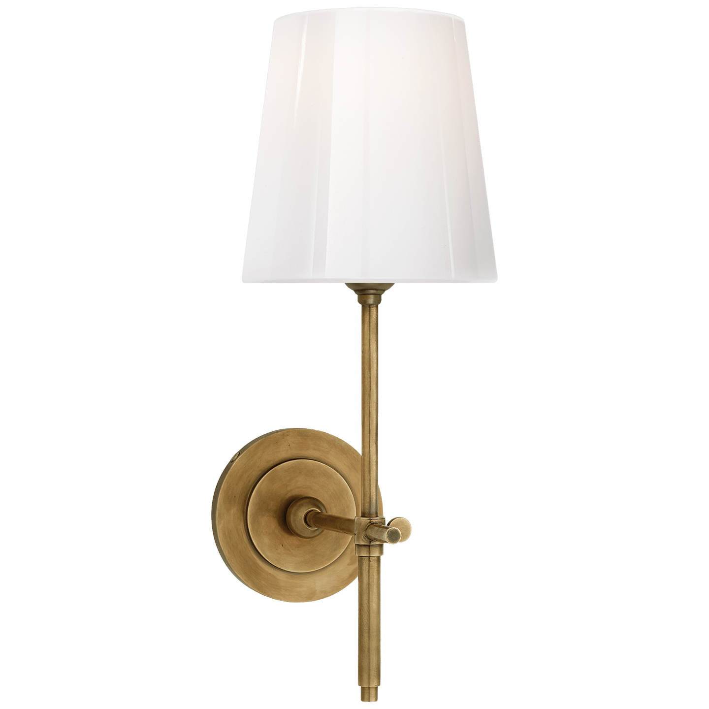 Ottone anticato lucido a mano / Vetro bianco
