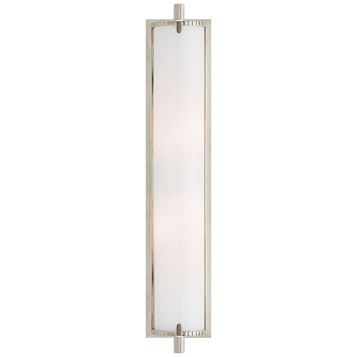 Polished Nickel / White Glass