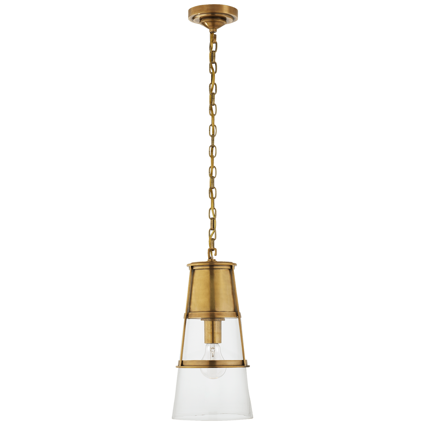 Hand-Rubbed Antique Brass / Clear Glass
