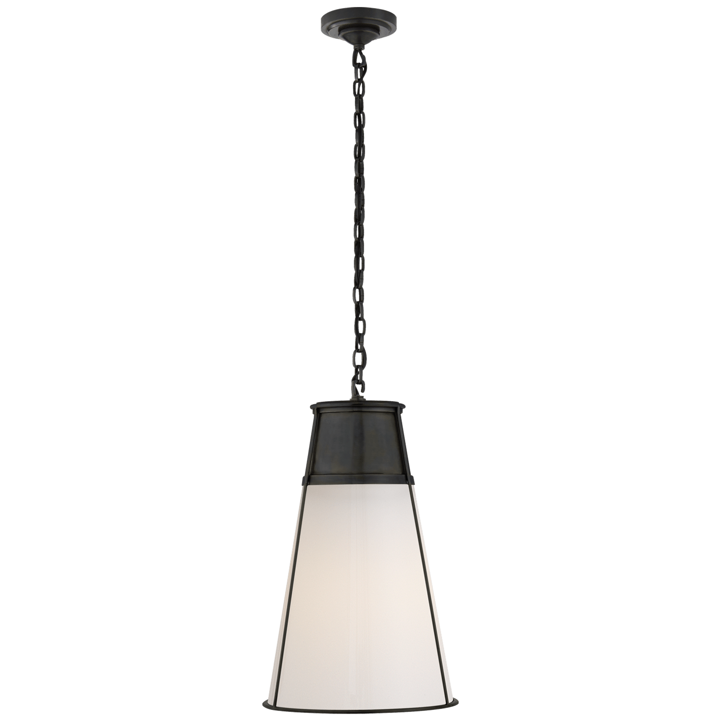 Bronze / White Glass