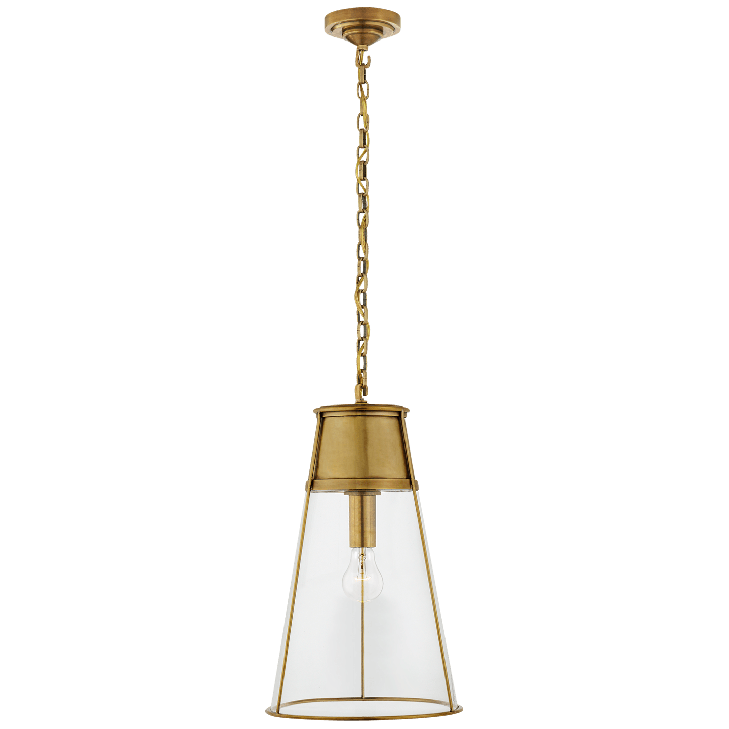 Hand-Rubbed Antique Brass / Clear Glass