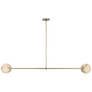 Melange 63" Linear Pendant in Antique-Burnished Brass or Bronze