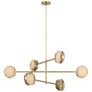 Melange 48" multi-positional chandelier in antique-burnished brass or bronze