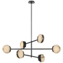 Melange 48" multi-positional chandelier in antique-burnished brass or bronze
