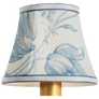Schumacher 5" Bell Empire Shade in Delft Toile De Fleurs pattern