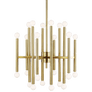 Beckham Modern Medium Chandelier in Burnished Brass