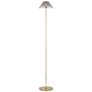 Blaze 55" Floor Lamp in Natural Brass