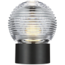 Circon 7" Rechargeable Accent Lamp in Bronze with Clear Crystal
