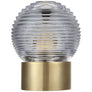 Circon 7" Rechargeable Accent Lamp in Natural Brass with Clear Crystal